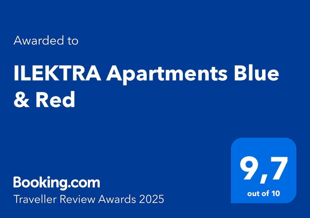 Ilektra Apartments Blue & Red Plataria Exterior photo